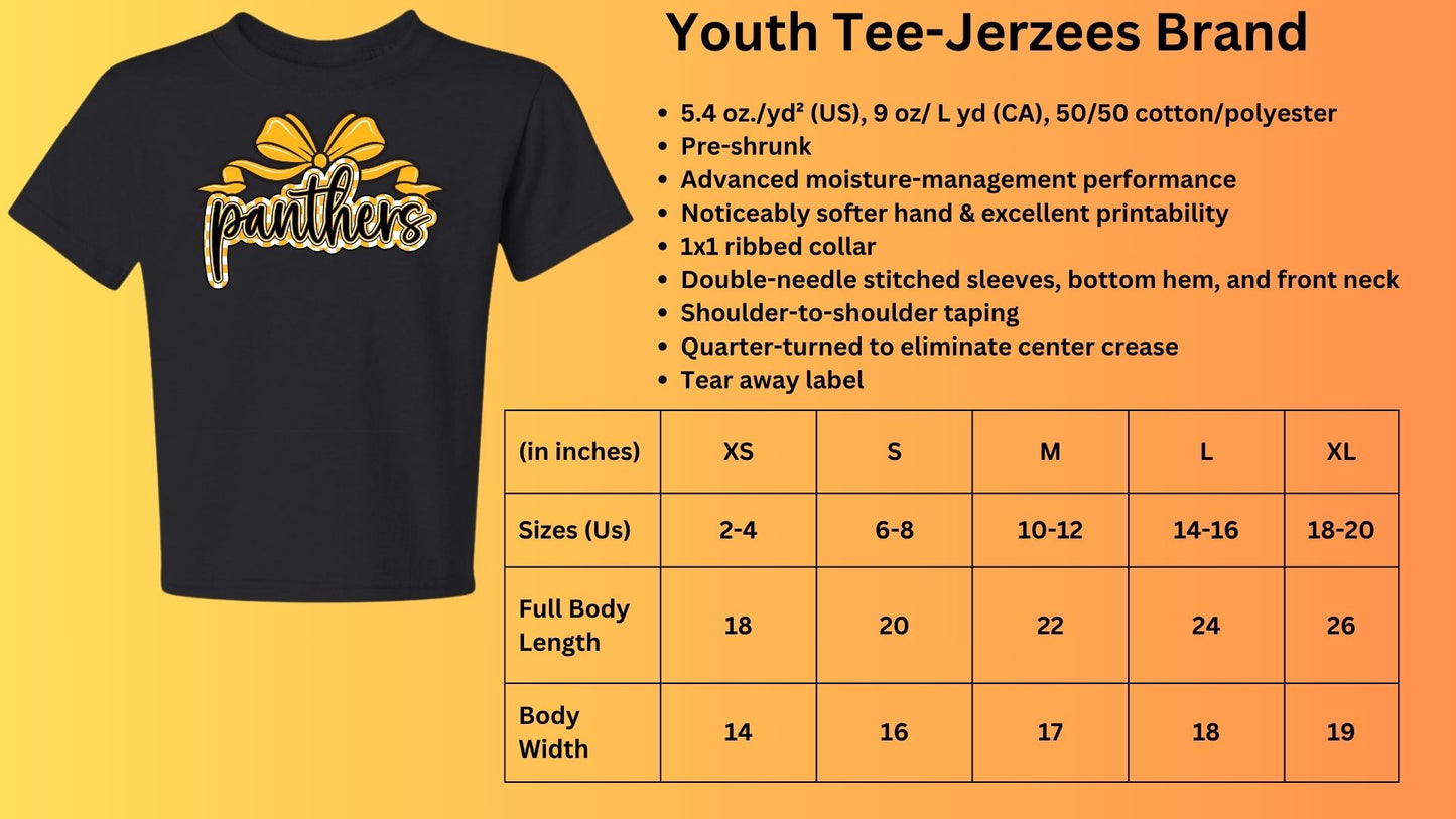 🐾Panthers Bow Short Sleeve Tee🐾