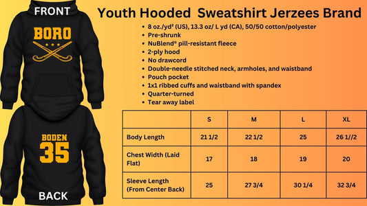 🐾🏒MMS Field Hockey BLACK Hoodie Sweatshirt🏒🐾