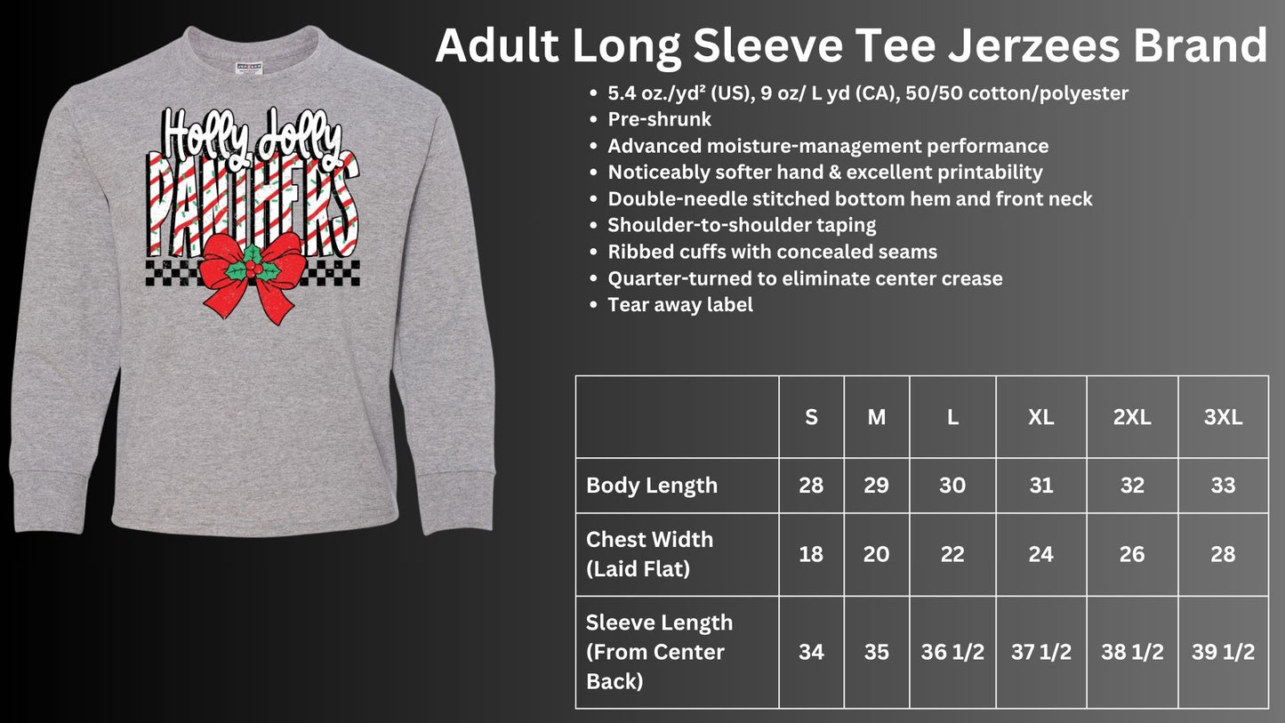 🐾🎄Holly Jolly Panthers Long Sleeve Tee🎅🐾