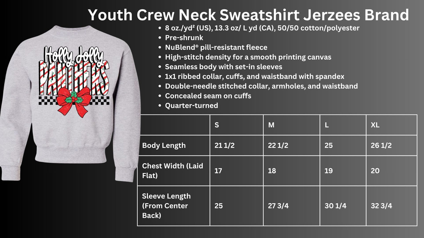 🐾🎄Holly Jolly Panthers Crew Neck Sweatshirt🎅🐾