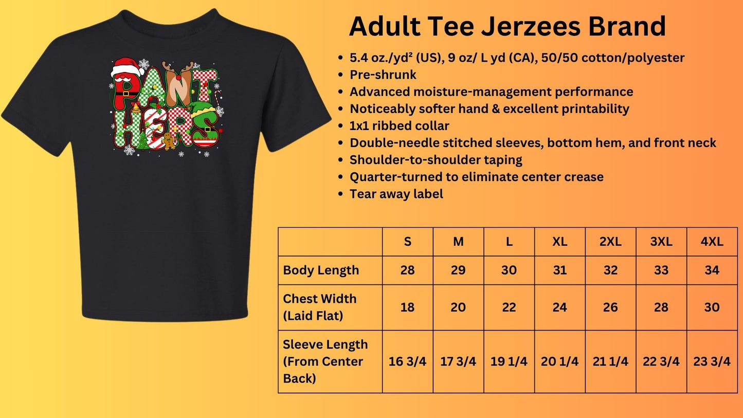 🐾🎄Christmas Panthers Short Sleeve Tee🎅🐾