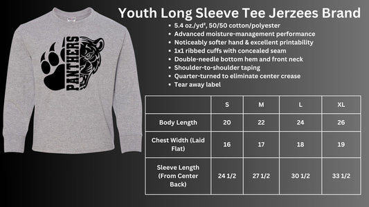 🐾MMS 1/2 Claw 1/2 Panther Long Sleeve Tee🐾