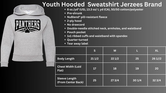 🐾MMS PANTHERS outline with pawprint Hoodie Sweatshirt🐾