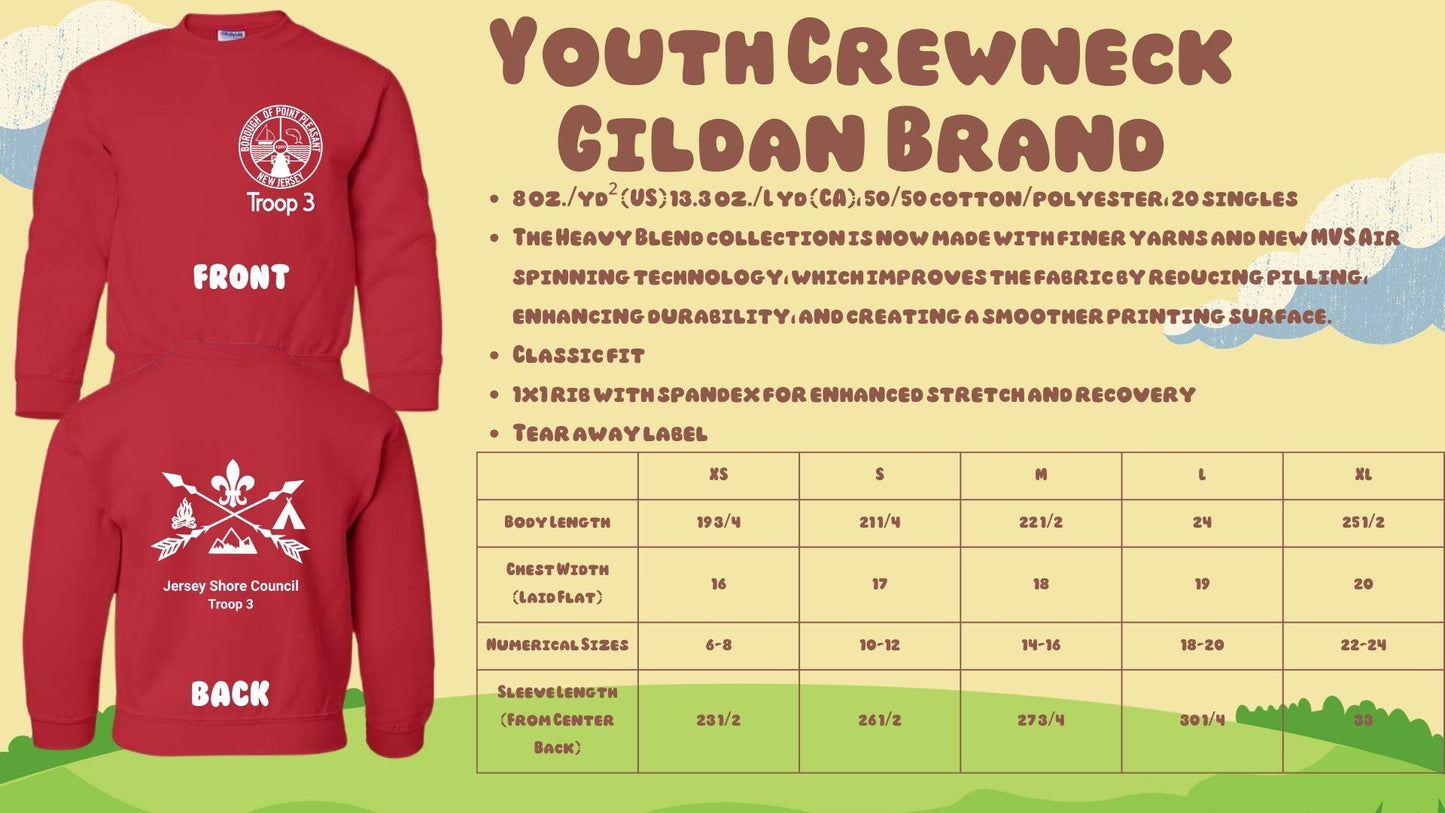 ⛺Troop 3 Crew Neck Sweatshirts⛺