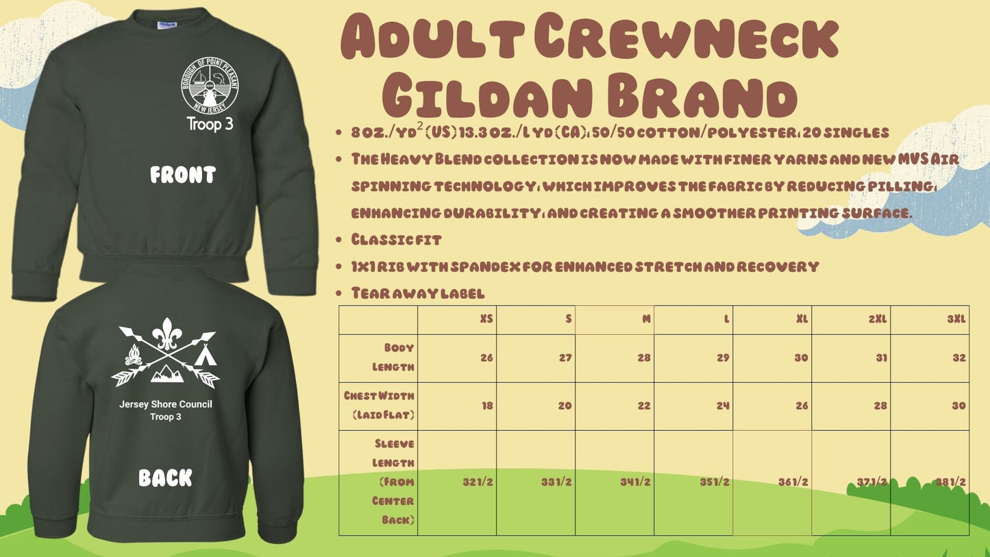 ⛺Troop 3 Crew Neck Sweatshirts⛺