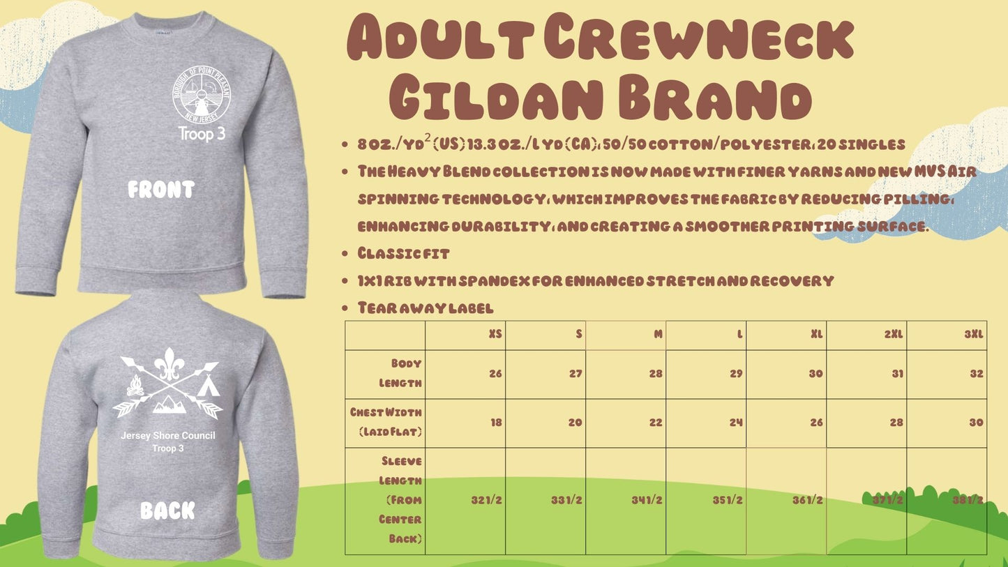 ⛺Troop 3 Crew Neck Sweatshirts⛺