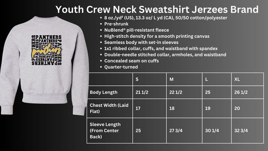 🐾MMS Panthers Black/Yellow Crew Neck Sweatshirt🐾