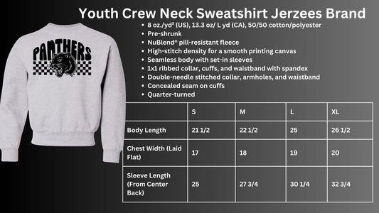 🐾MMS Bubble Checkered Panther Crew Neck Sweatshirt🐾