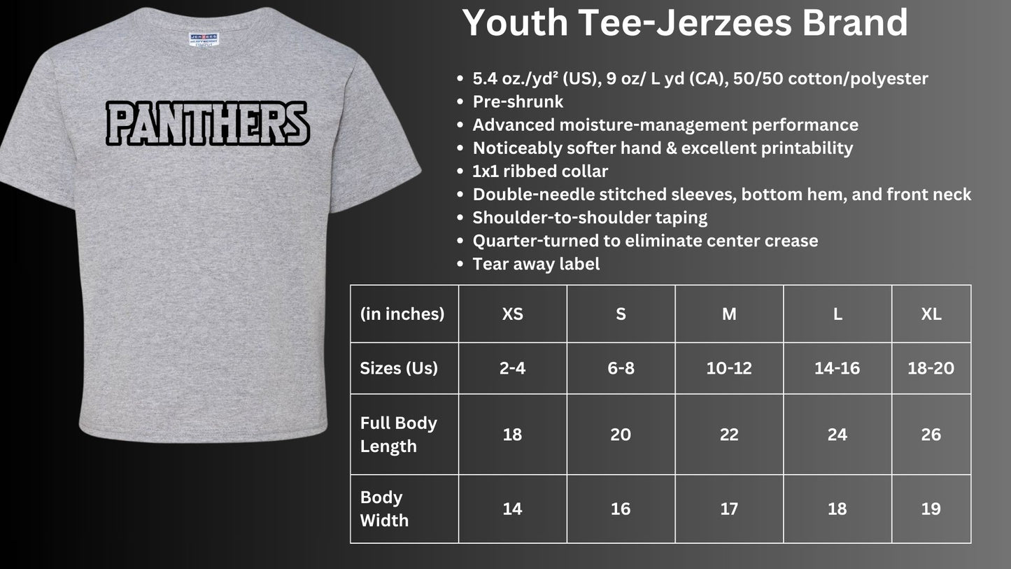 🐾MMS PANTHERS outline Short Sleeve Tee🐾