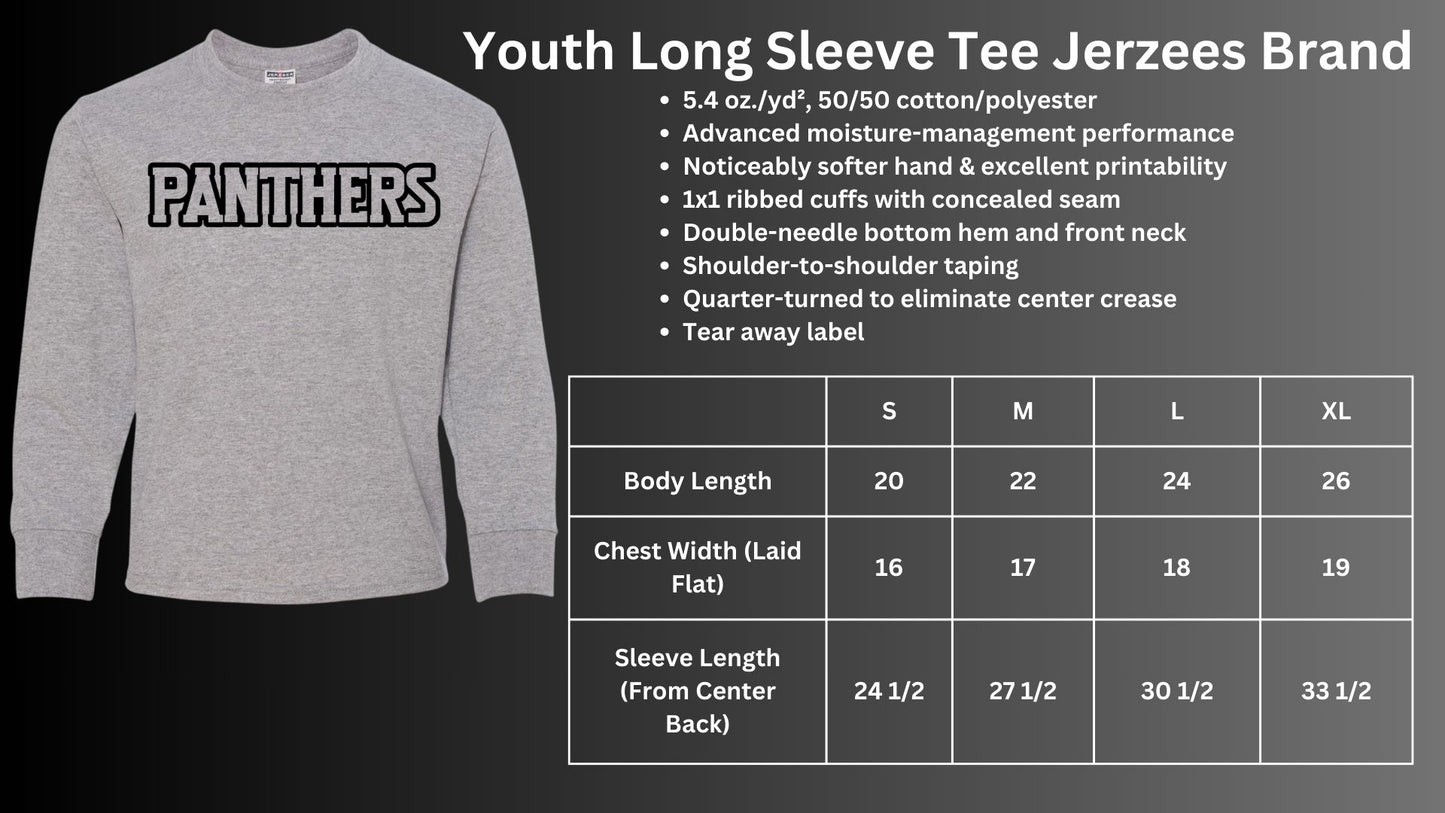 🐾MMS PANTHERS outline Long Sleeve Tee🐾