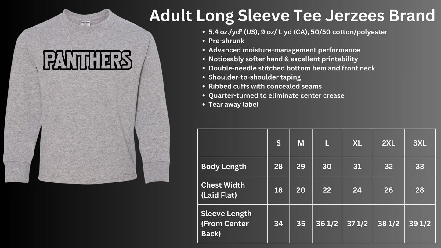 🐾MMS PANTHERS outline Long Sleeve Tee🐾