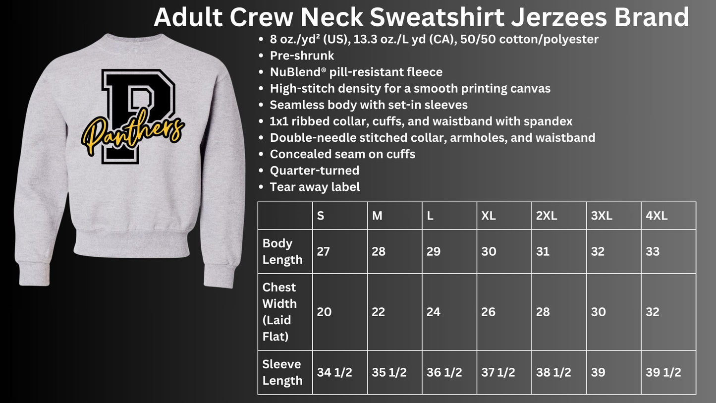 🐾MMS Varsity P Black/Yellow Crew Neck Sweatshirt🐾