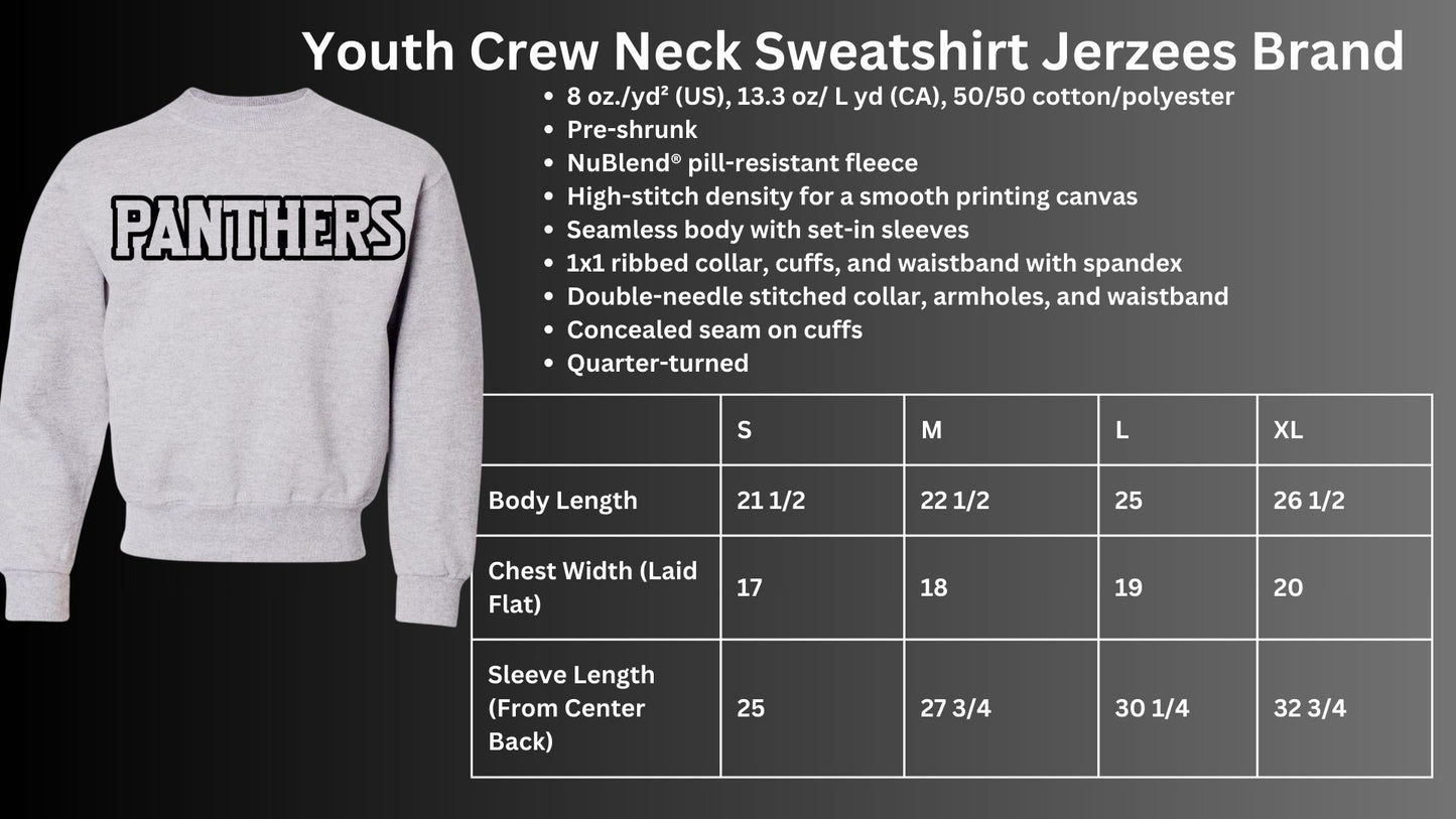 🐾MMS PANTHERS outline Crew Neck Sweatshirt🐾