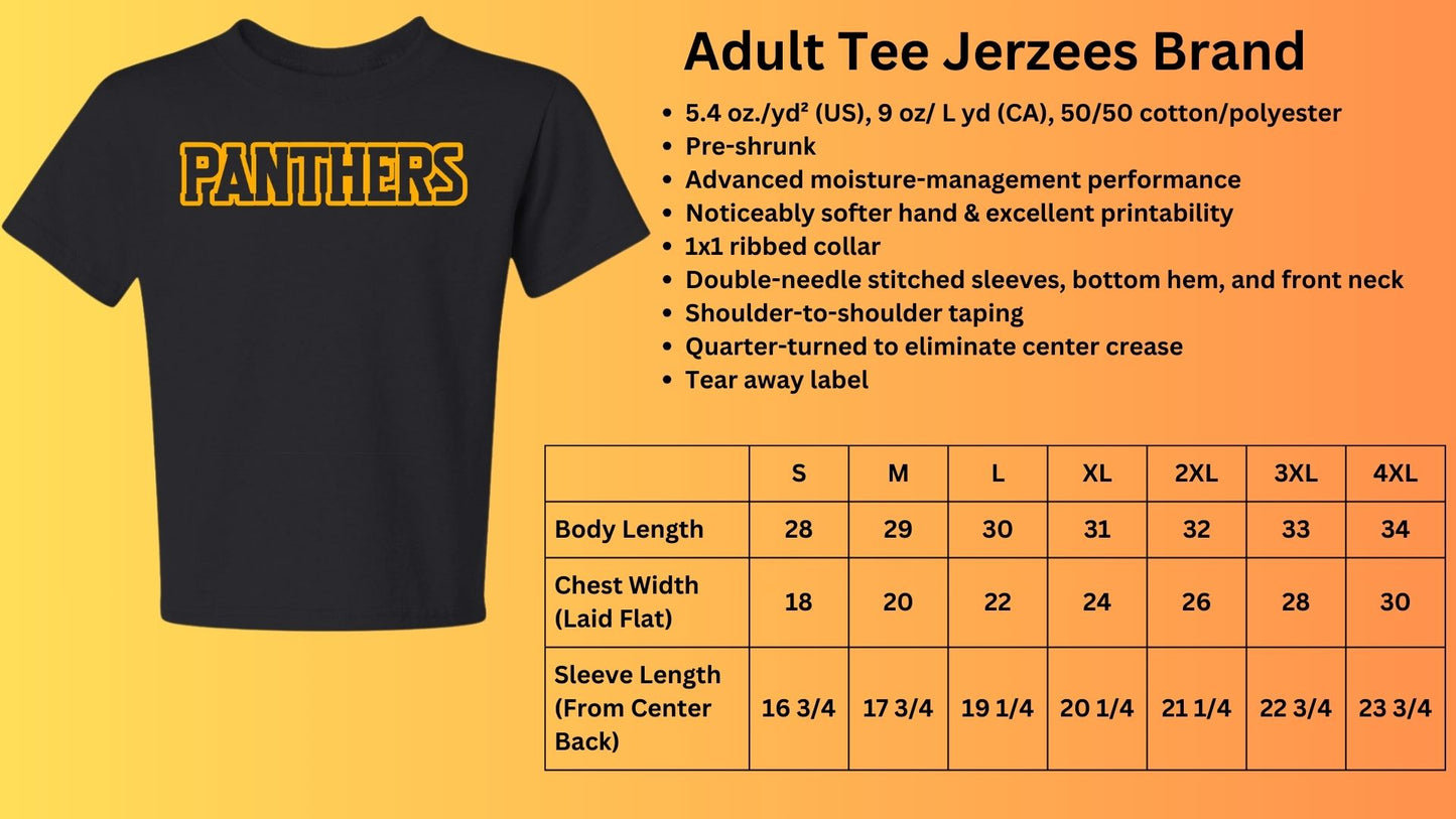 🐾MMS PANTHERS outline Short Sleeve Tee🐾