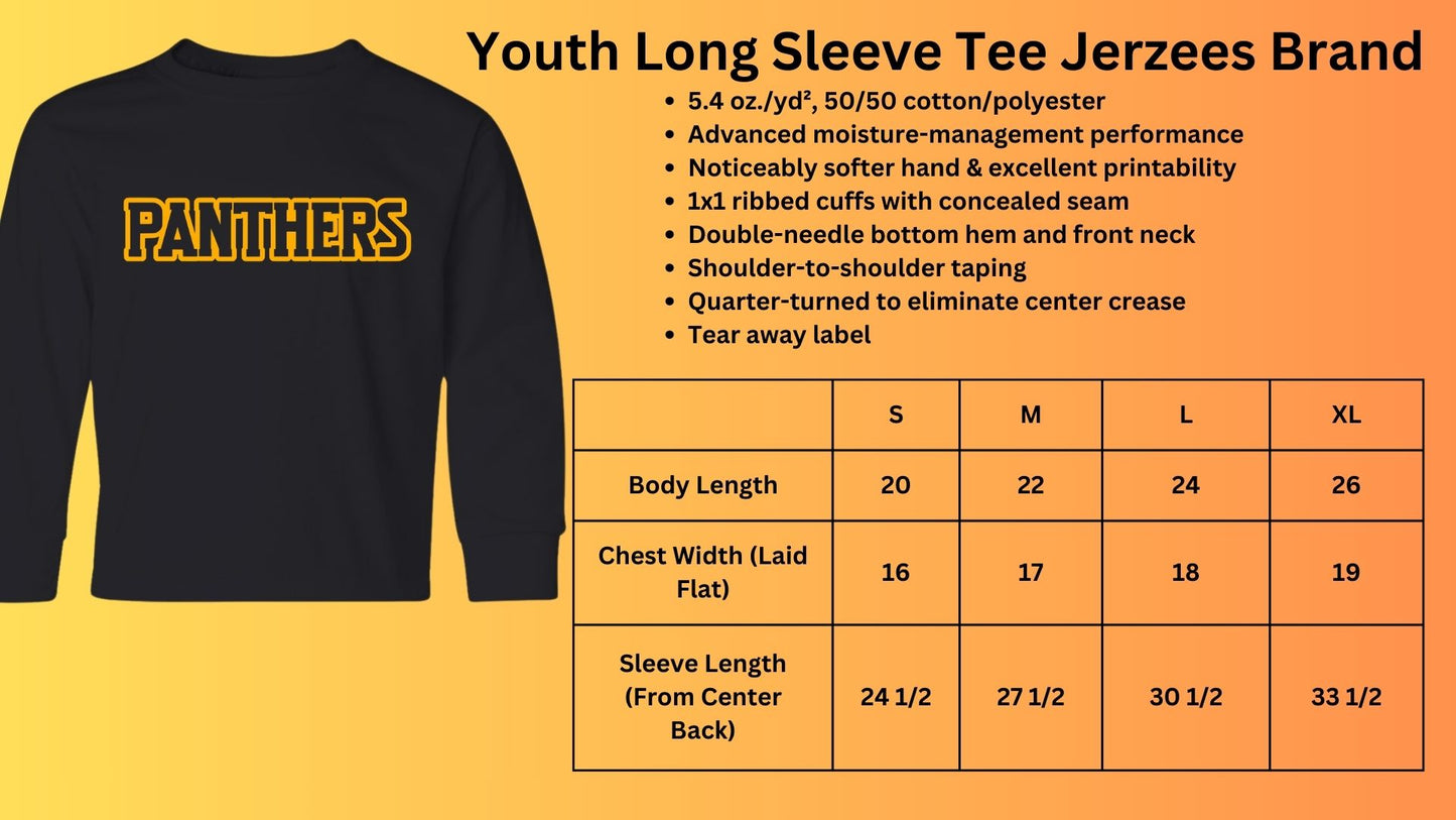 🐾MMS PANTHERS outline Long Sleeve Tee🐾