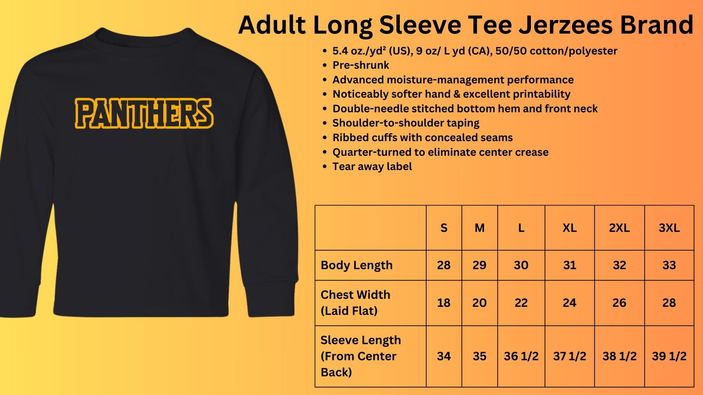 🐾MMS PANTHERS outline Long Sleeve Tee🐾