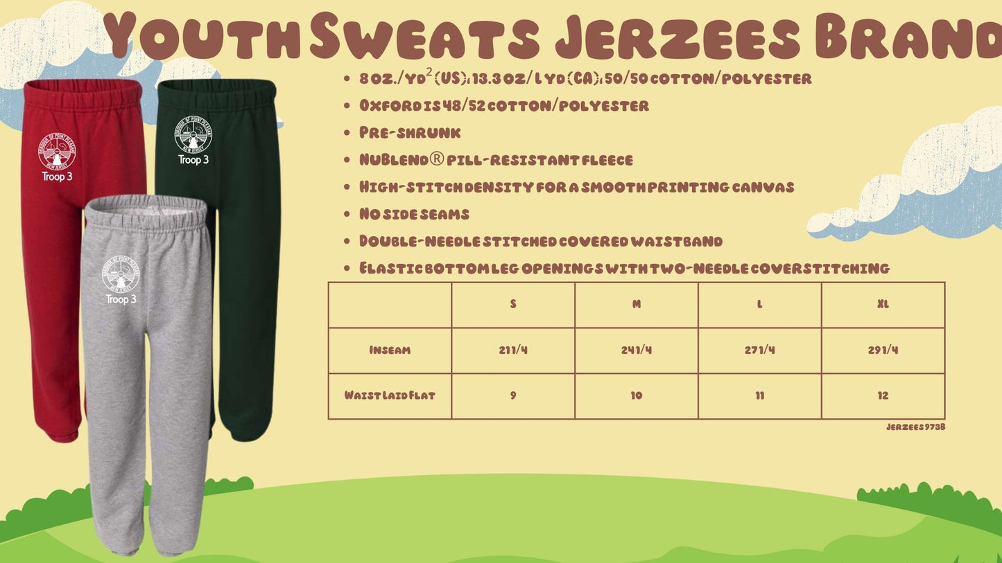 ⛺Troop 3 YOUTH Sweatpants⛺