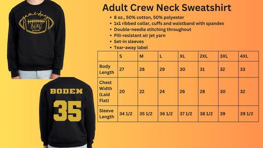 🐾🏈HS Football Black Crew Neck Sweatshirt🏈🐾