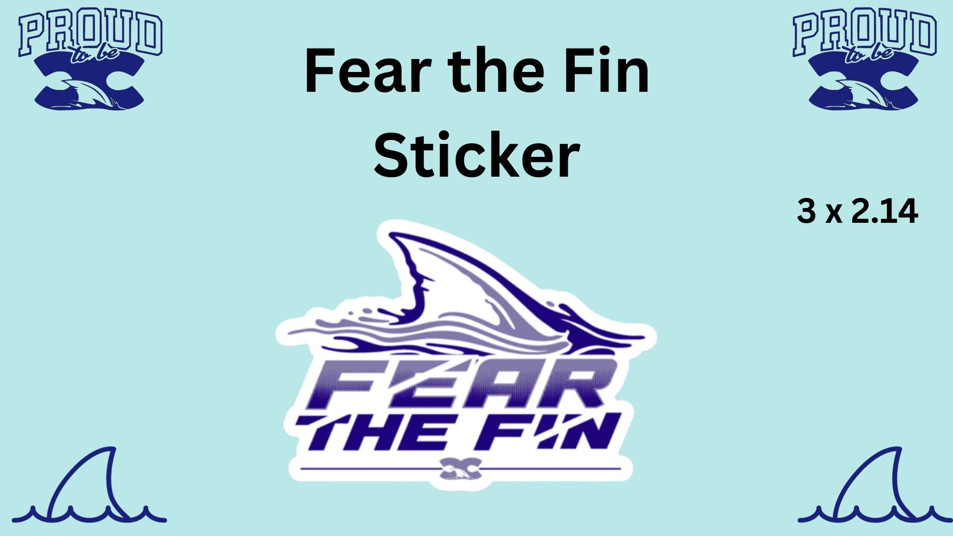 🦈Fear the Fin Sticker🦈 – Not Just T's