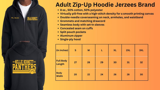 🐾Nellie Bennett Staff Panthers Zip Up Hoodie Sweatshirt🐾